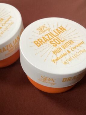 Spa Luxury Brazilian Sol Body Butter Pistachio & Caramel Bundle 6 oz each